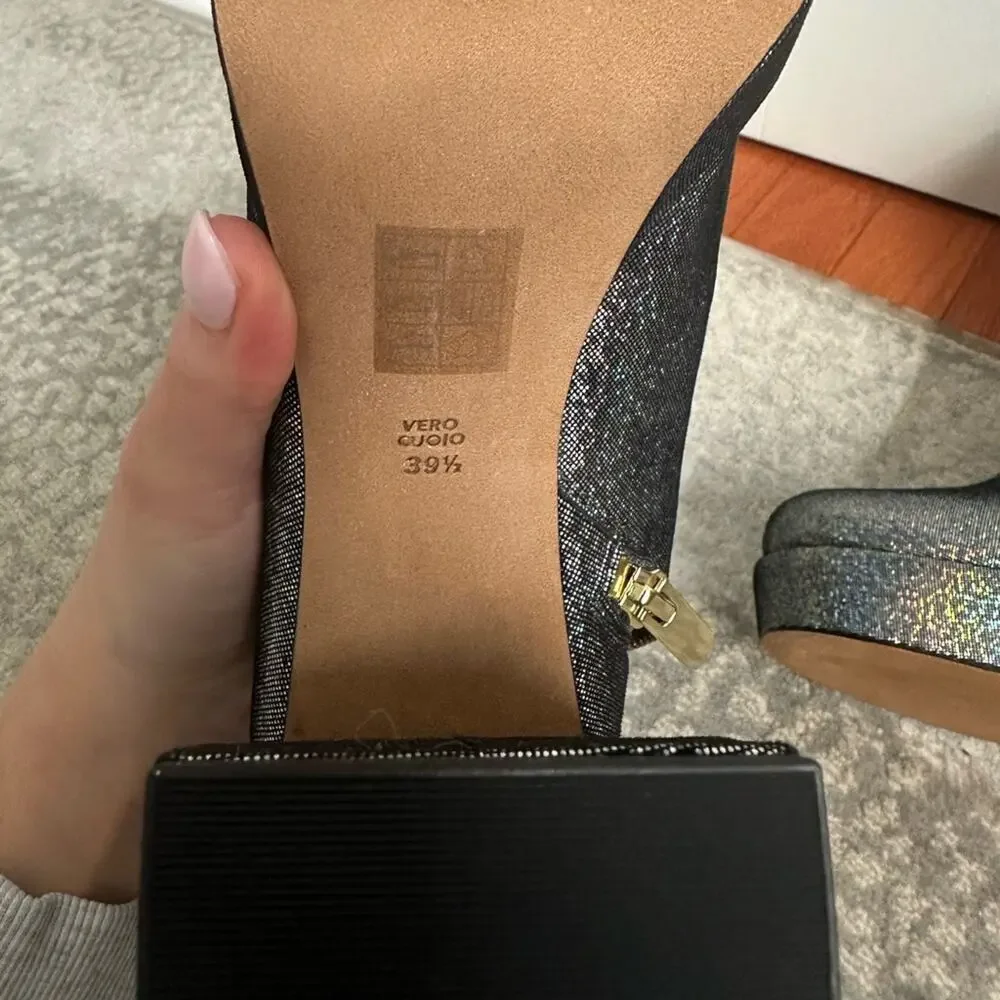 NWT 3.1 Phillip Lim Women's Naomi Shimmery Platform Booties in Gray Size US 9.5